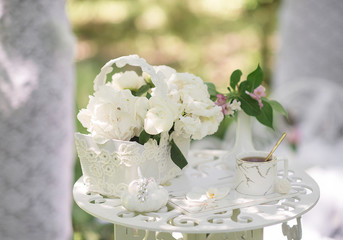 festive decorations for decorating weddings and holidays with table and flowers