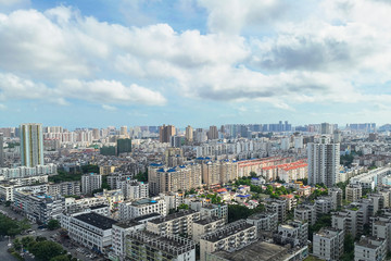 Fototapeta na wymiar Urban construction skyline in beihai, guangxi, China