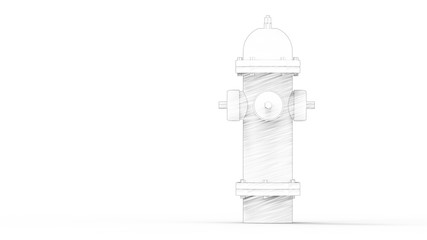 3d rendering of a fire hydrant isolated in a bright studio background