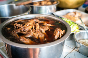 Duck noodle soup with noodle