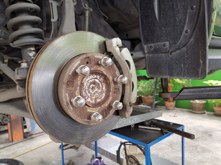 car brake pads, maintenance suspension of cars