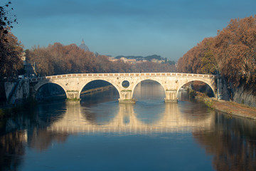 Fototapeta premium Les ponts de Rome en hiver