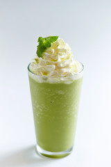 Match green tea ice blended drink 