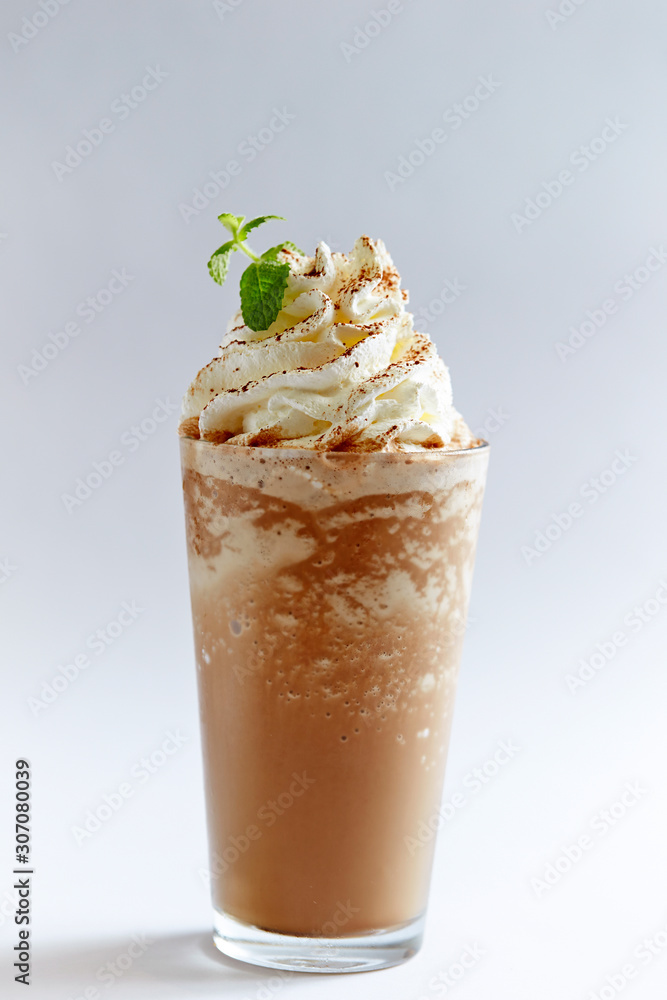 Canvas Prints iced blended chocolate drink with whipped cream