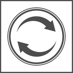 Reload circlular arrow vector symbol. Arrow rotation icon.