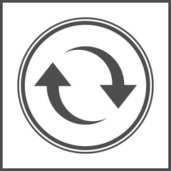 Reload circlular arrow vector symbol. Arrow rotation icon.