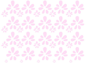 abstract simple background with flowers (pink, purple, blue), vector illustration