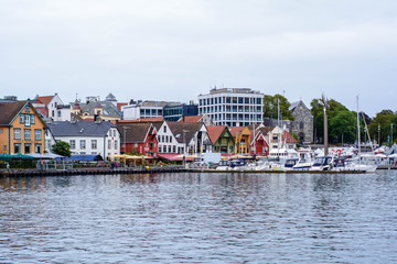 Fototapeta na wymiar The Central street of Stavanger in Norway