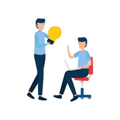 Businessmen design, Man business management corporate job occupation and worker theme Vector illustration