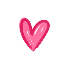 Hand drawn heart illustration. Love symbol doodle.