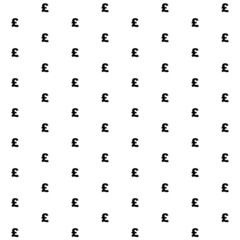 money currency sign Pound Sterling British England seamless pattern simple style finance business banking cash in colors, black decorated wallpaper background for website, wrapping paper, textile 