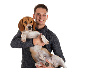 Owner and his dog