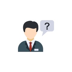 hr questions creative icon. flat multicolored illustration. From Human Resources icons collection. Isolated hr questions sign on white background