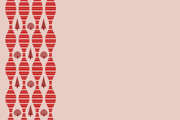 うねりのあるストラクチャ ストライプと森　パールピンク