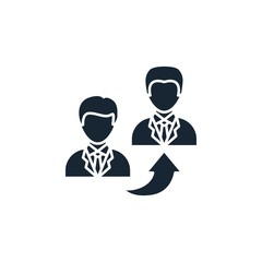 referral creative icon. filled multicolored illustration. From Human Resources icons collection. Isolated referral sign on white background