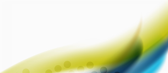 Line wave art illustration on light backdrop. Vector abstract design banner template. Business template