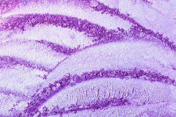 Fototapeta na wymiar Broken violet shadow set isolated on white, brocken violet powder.