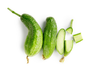 Cucumber Group Isolated on White