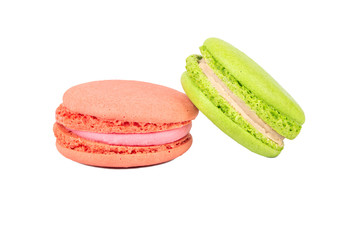 Raspberry and pistachio macaroons