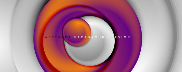 Vector 3d style abstract swirl circles, modern techno digital trendy abstract background. Vector Illustration For Wallpaper, Banner, Background, Card, Book Illustration, landing page