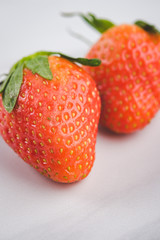 strawberries on white background