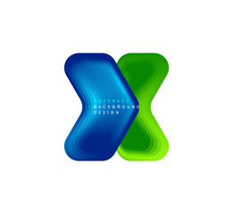 Vector arrow geometric banner created with blend color shapes effects. Trendy simple button, icon or business branding logo template, minimal style. Illustration For Wallpaper, Banner, Background