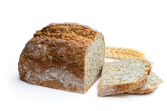 Homemade Irish Soda Bread Isolated On White