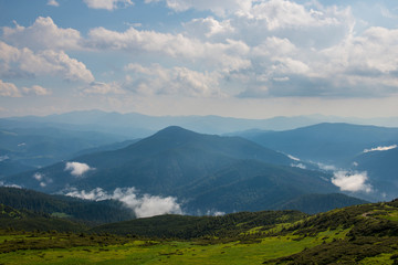 Obraz na płótnie Canvas Carpathian mountains landscape in summer