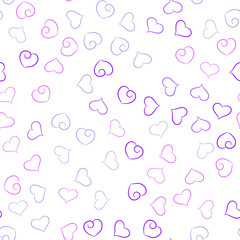 Hearts for Valentine's Day. Romantic feeling and love. Seamless vector EPS 10. Abstract geometric pattern. Multicolor Figures. Texture for print and Banner. Flat style