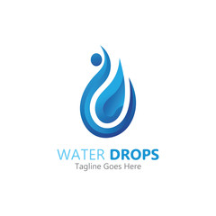 Water drop Logo Template vector illustration design