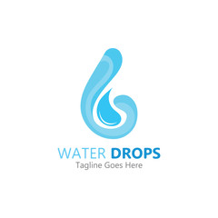 Water drop Logo Template vector illustration design