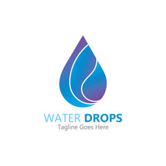 Water drop Logo Template vector illustration design