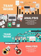 Set of flat design illustration concepts for business, finance, team work, consulting, management, anaysis, career, employment agency, staff training,money, technology,startup,creative.