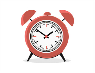 Alarm clock in flat style. vector illustration