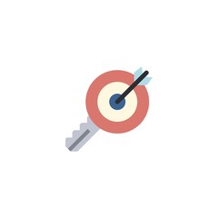 Target keywords creative icon. flat multicolored illustration. From SEO icons collection. Isolated Target keywords sign on white background.