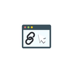 Web Link creative icon. flat multicolored illustration. From SEO icons collection. Isolated Web Link sign on white background.