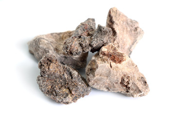 Palo Santo incense resin. Isolated on white background