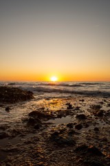 The Oropesa coast of the sea at sunrise