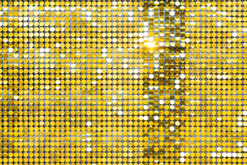 Sequins reflective background. golden Sequins wall, Sparkling