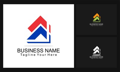 arrow business concept design home logo
