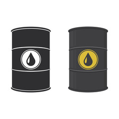Oil barrel. Abstract concept, icon set. Vector illustration.