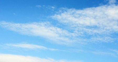 White clouds in blue sky