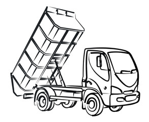 Sketch of the mini dump truck. © designer_an