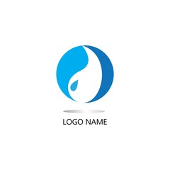 Drop logo vector illustration template