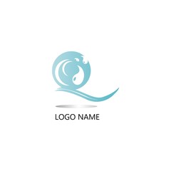 Wave logo vector illustration template
