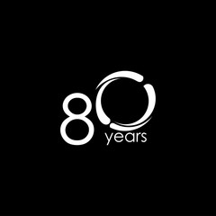 80 Years Anniversary Celebration Vector Template Design Illustration