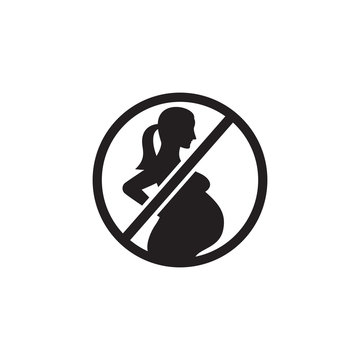 No pregnant icon symbol vector illustration