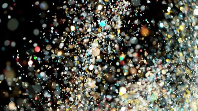 Abstract colored lights shiny art background, 4k, super slow motion 1000 fps.
