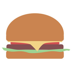 burger on a white background