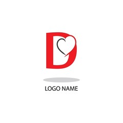 D LOGO SYMBOL MODERN BUSINESS
